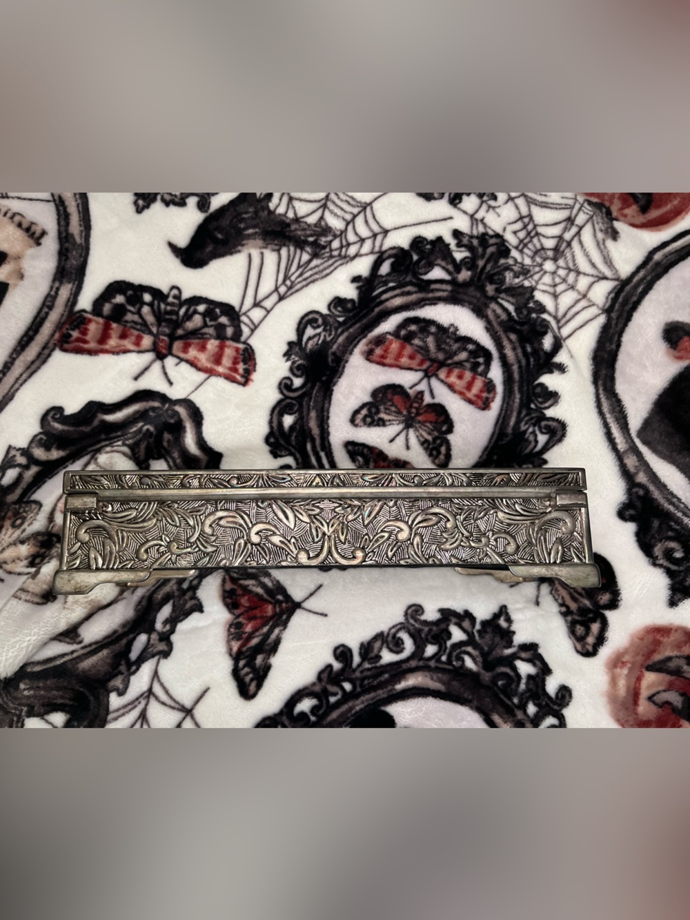 Godinger Vintage 1992 Silver Plate Ornate Rectangle Jewelry Hinged Box Velvet - Picture 4 of 5